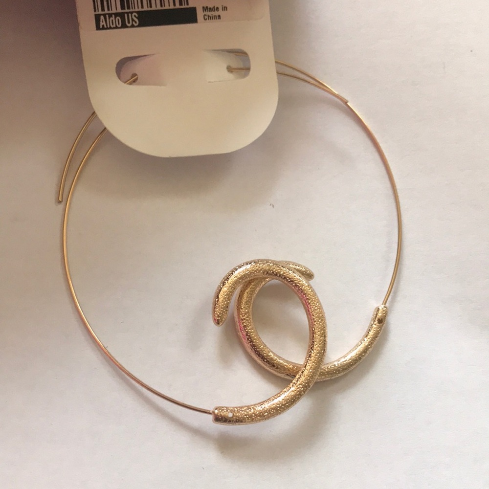 Gold Aldo Detailed Hoops